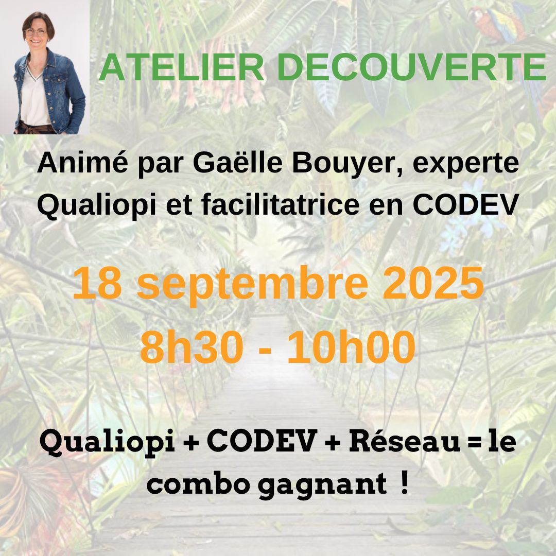 Atelier decouverte le 18 septembre 2025