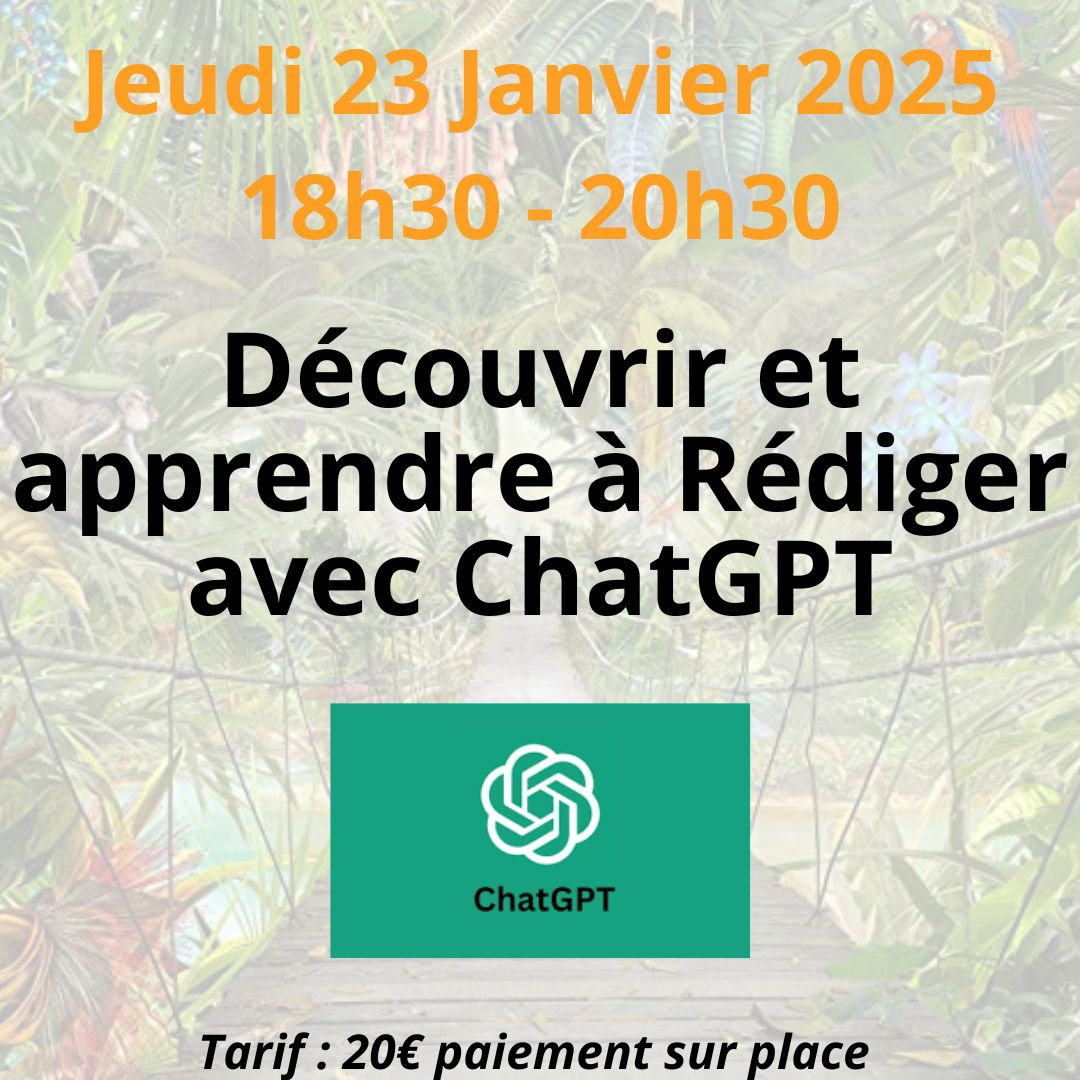 Affiche donnant des informations à propos de l'afterwork prévues le 23 janvier 2025